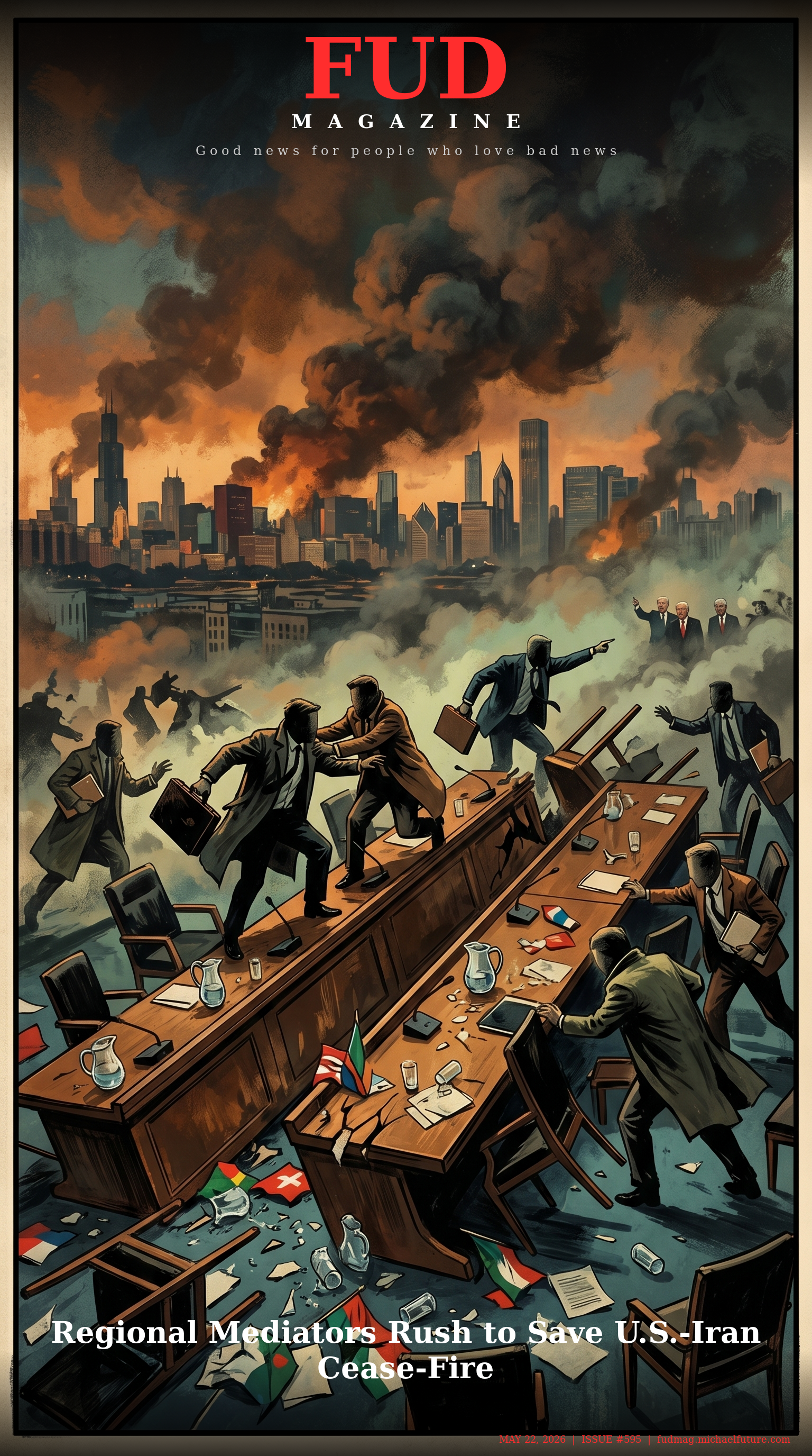 FUD Magazine Cover - Regional Mediators Rush to Save U.S.-Iran Cease-Fire