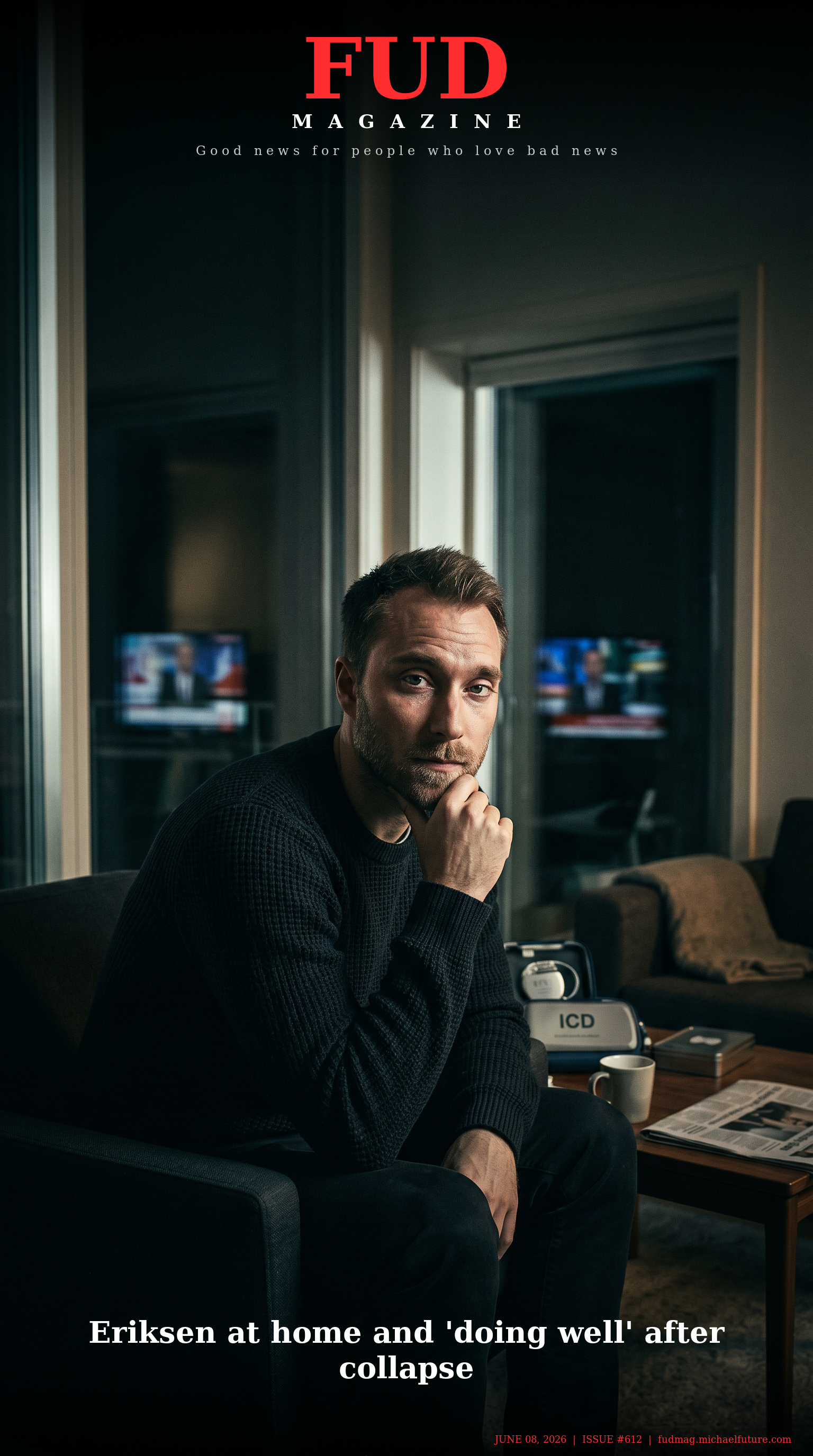 FUD Magazine Cover - Eriksen at home and 'doing well' after collapse