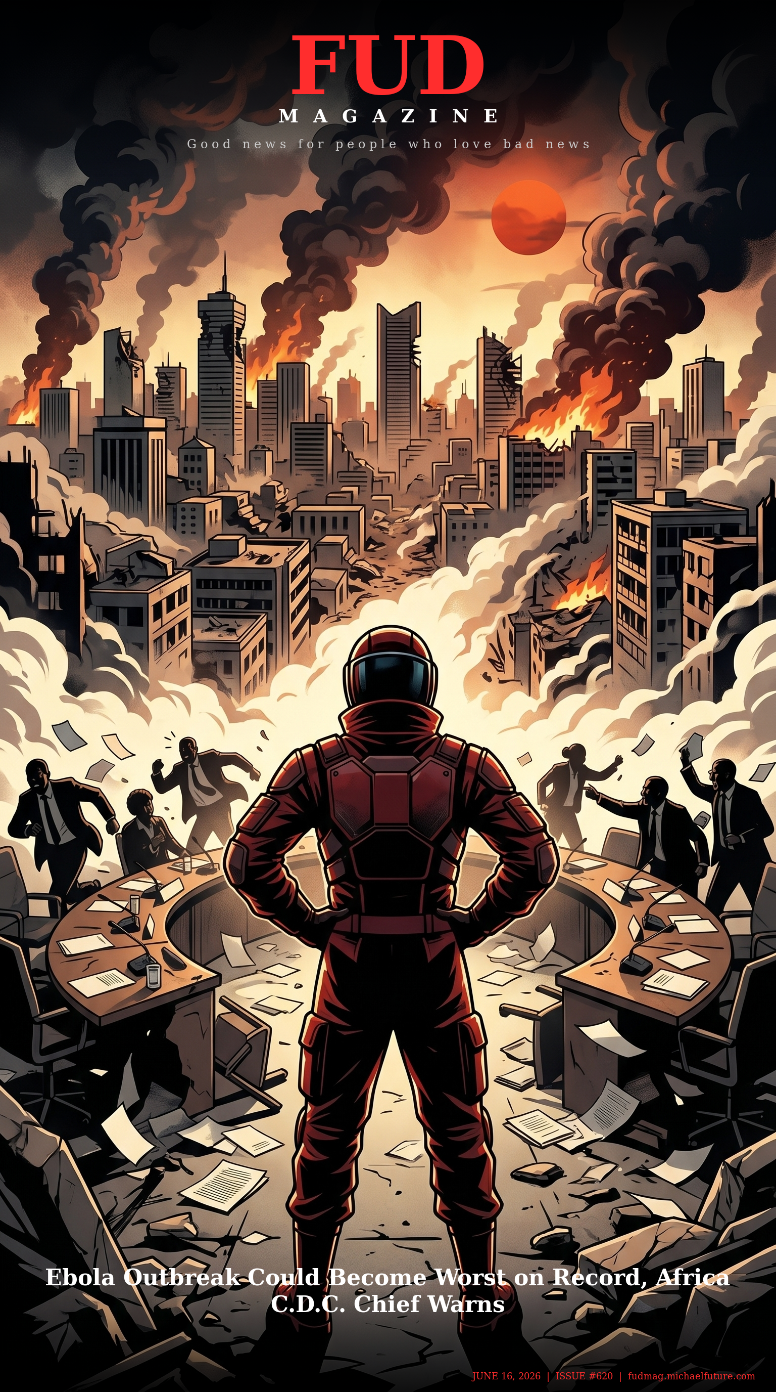 FUD Magazine Cover - Ebola Outbreak Could Become Worst on Record, Africa C.D.C. Chief Warns