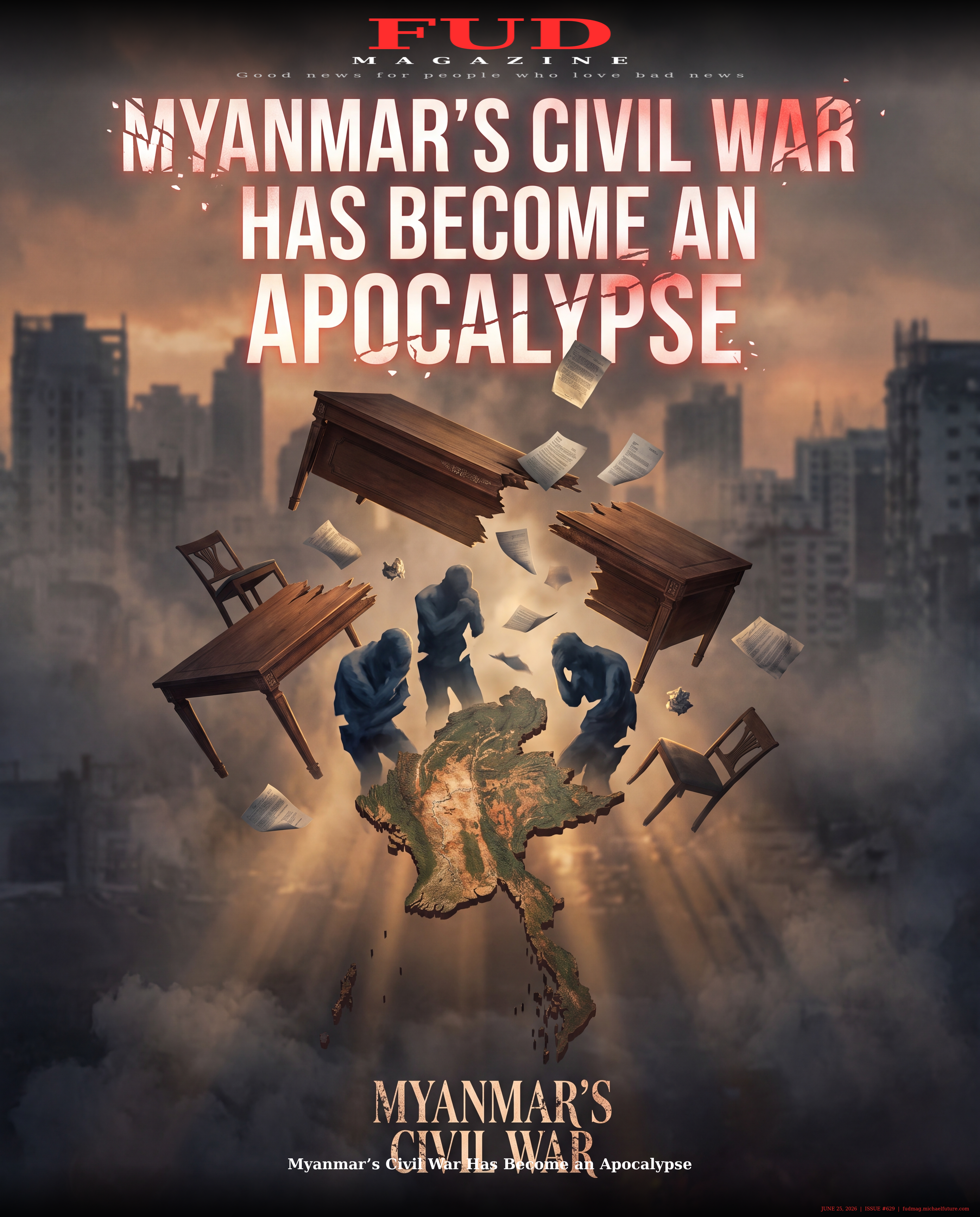 FUD Magazine Cover - Myanmar’s Civil War Has Become an Apocalypse