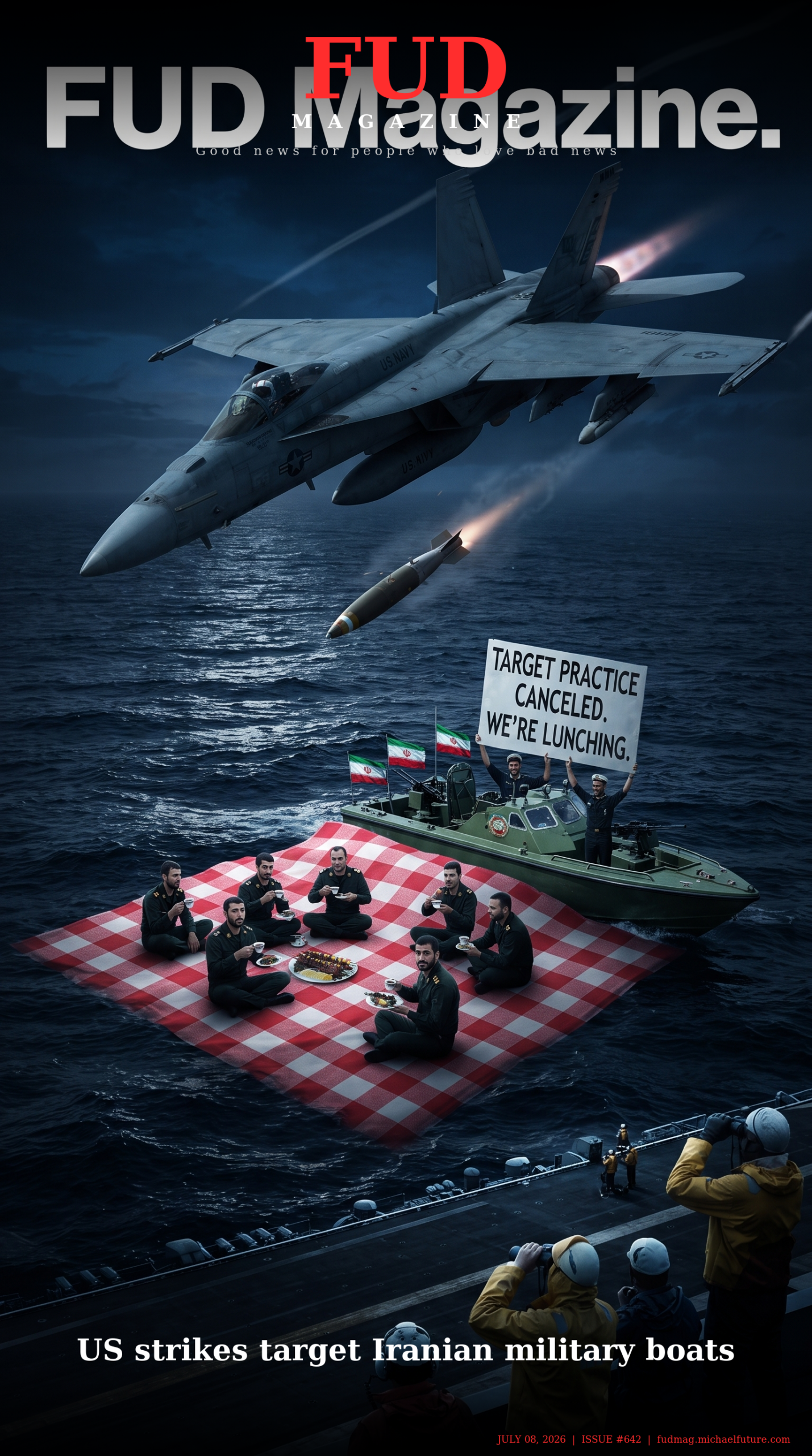 US strikes target Iranian military boats