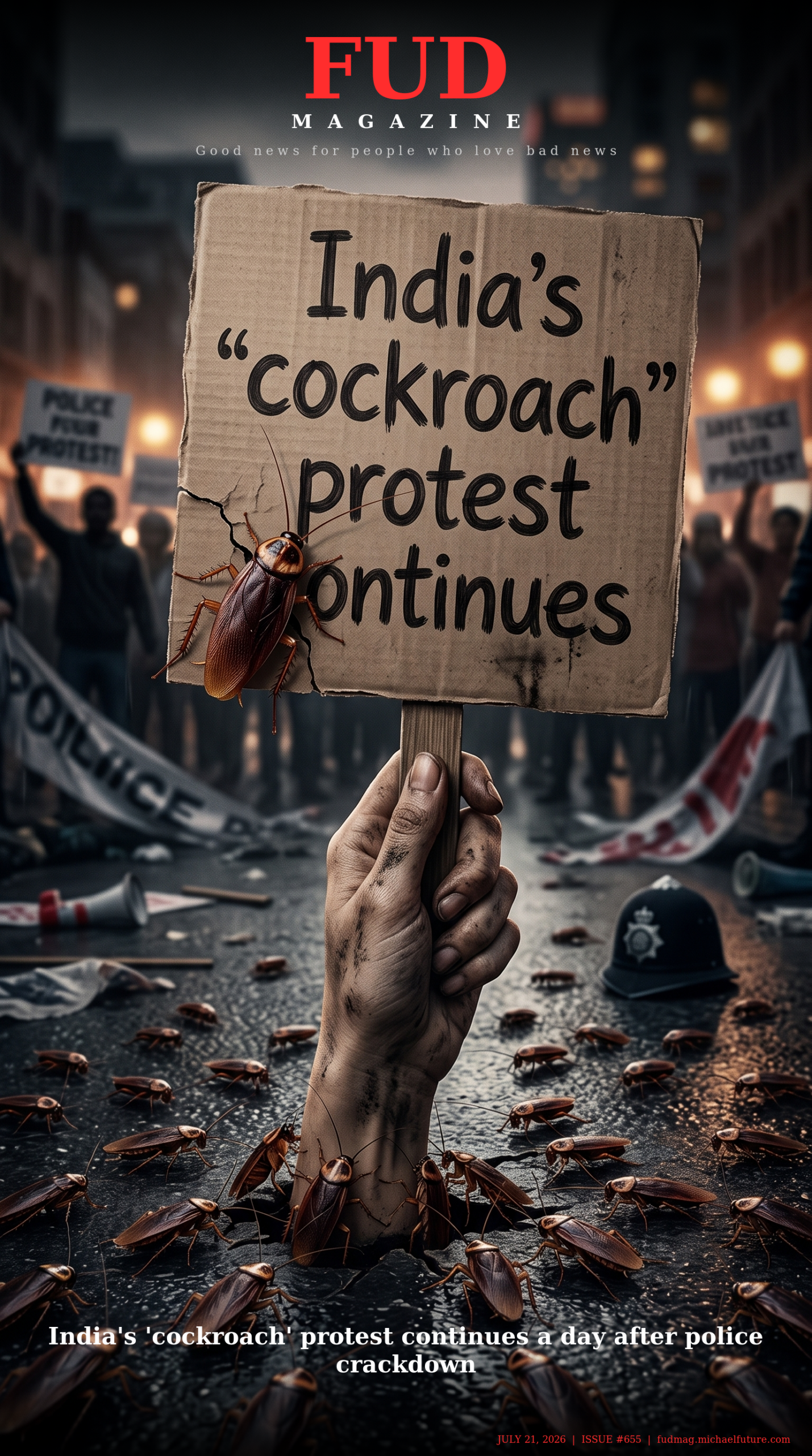 India’s ‘cockroach’ protest continues a day after police crackdown