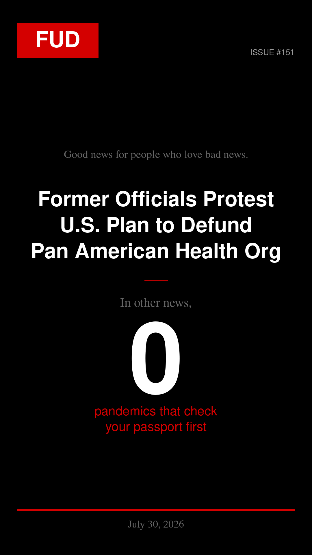 Former Officials Protest U.S. Plan to Defund Pan American Health Organization