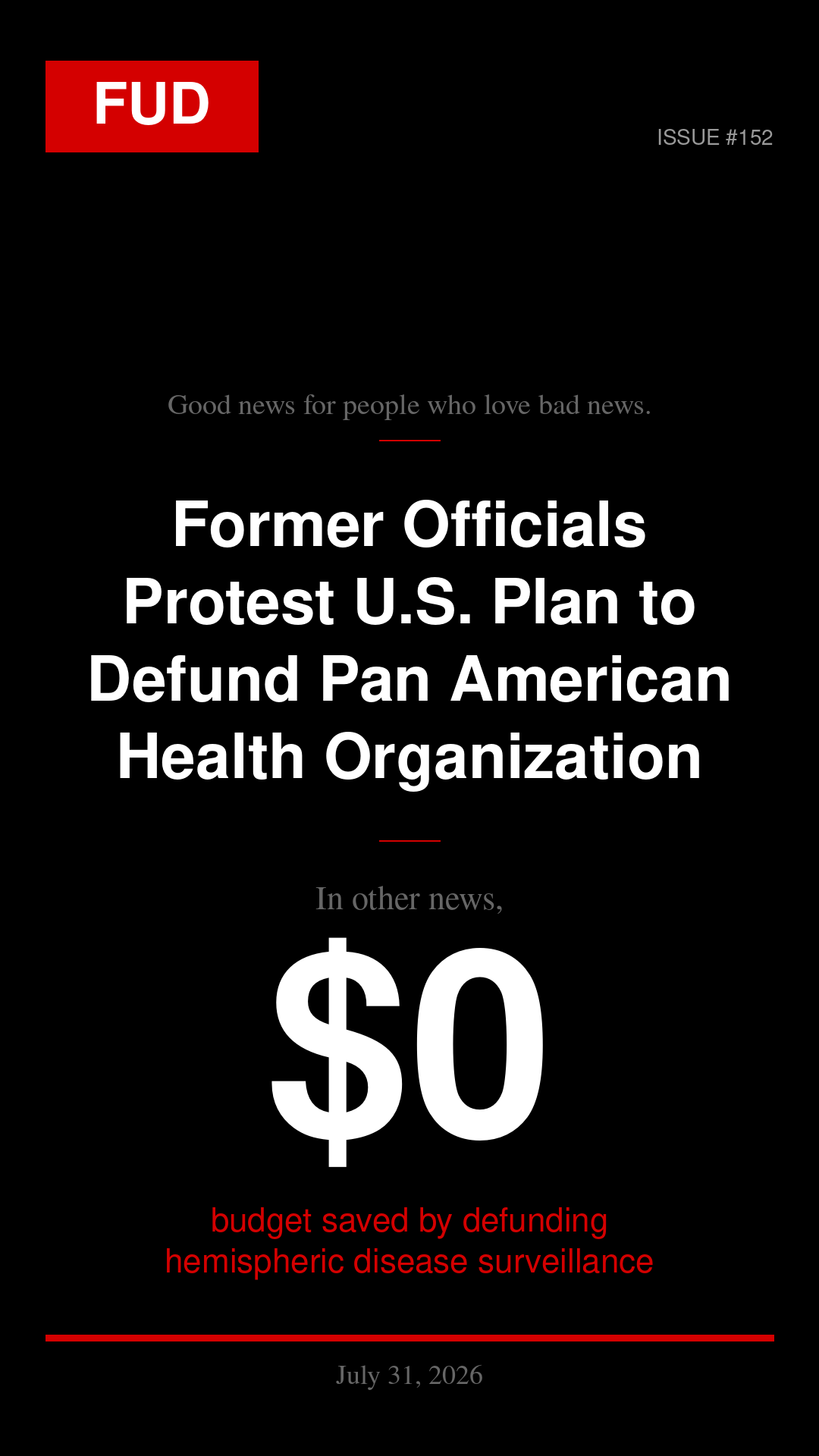 Former Officials Protest U.S. Plan to Defund Pan American Health Organization