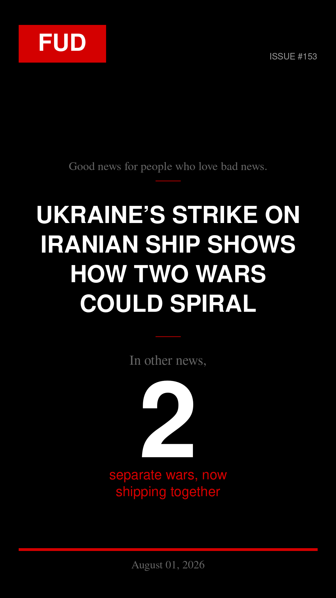 Ukraine\u2019s Strike on Iranian Ship Shows How Two Wars Could Spiral